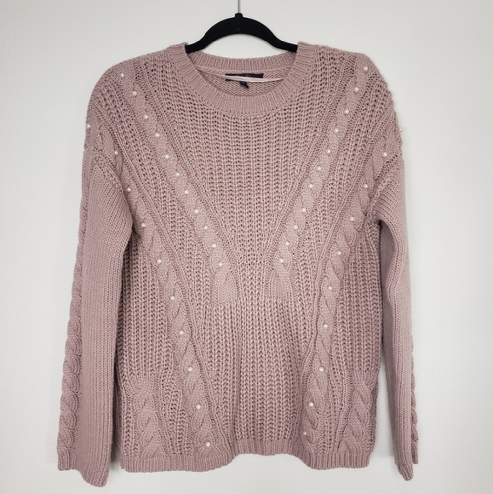 OLIVIA SKY PASTEL PINK & PEARLS SWEATER⭐